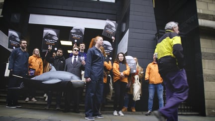 World Animal Protection staff protesting